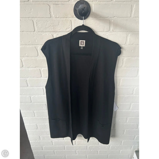 Vest Sweater By Anne Klein In Black, Size: L