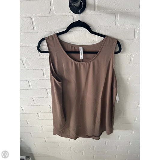 Top Sleeveless By Zenana Outfitters In Brown, Size: 1x