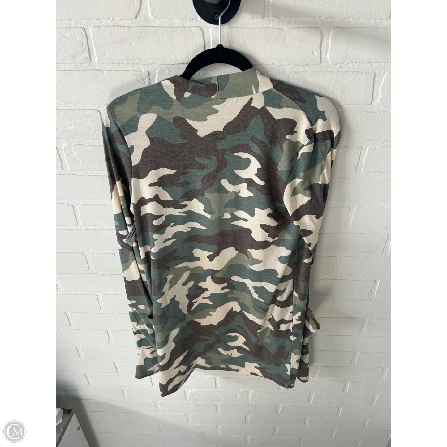 Cardigan By Zenana In Camouflage Print, Size: S