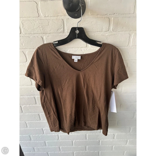 Top Short Sleeve Basic By J. Jill In Brown, Size: M