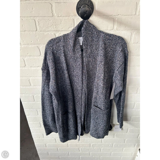 Sweater Cardigan By Liz Claiborne In Blue, Size: L