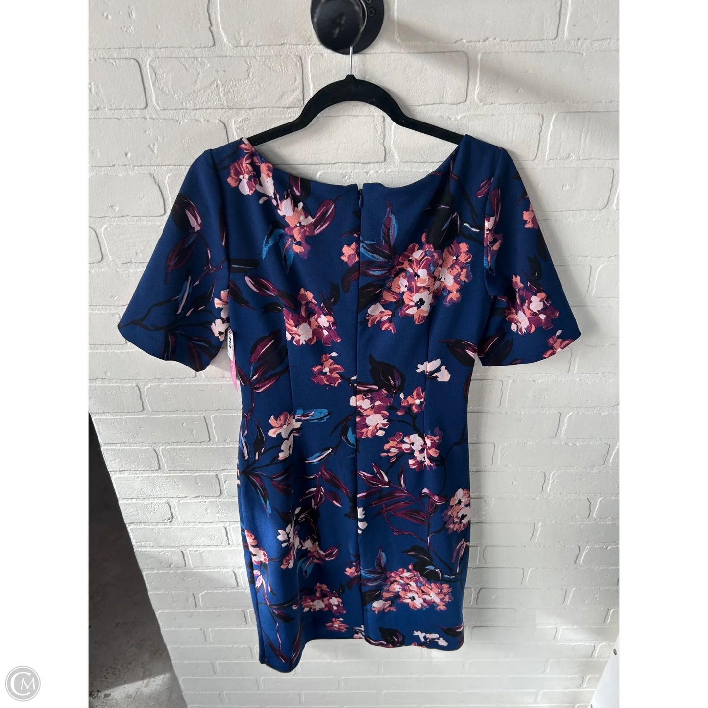 Dress Work By Adrianna Papell In Blue & Pink, Size: L