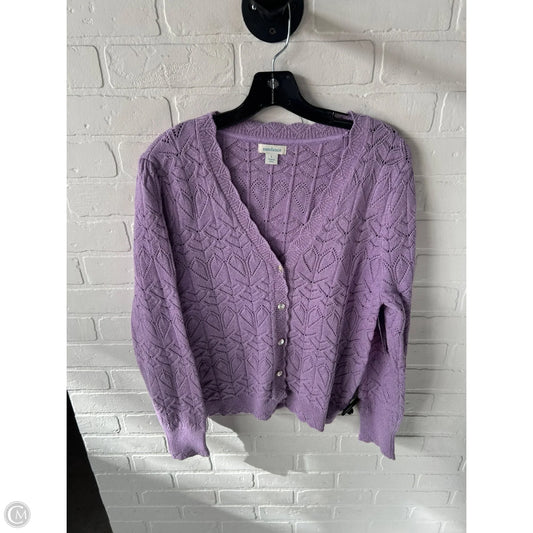 Sweater Cardigan By Sundance In Purple, Size: L