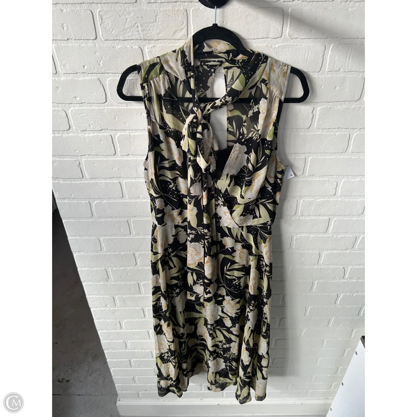 Dress Party Long By White House Black Market In Black & Yellow, Size: L