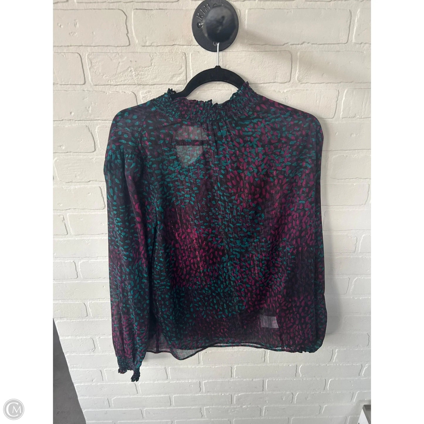 Top Long Sleeve By Express In Black & Grey, Size: Xl