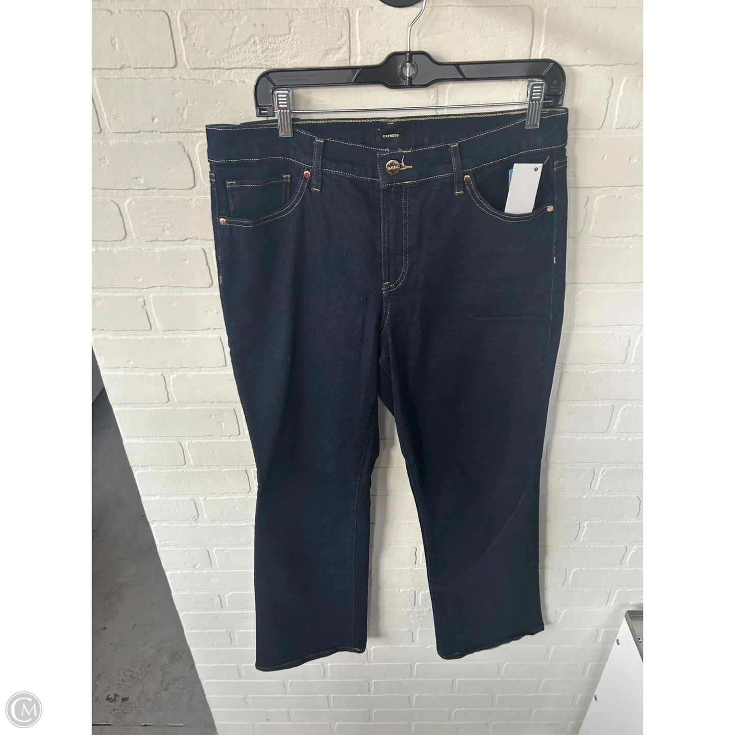 Jeans Boot Cut By Express In Blue Denim, Size: 10