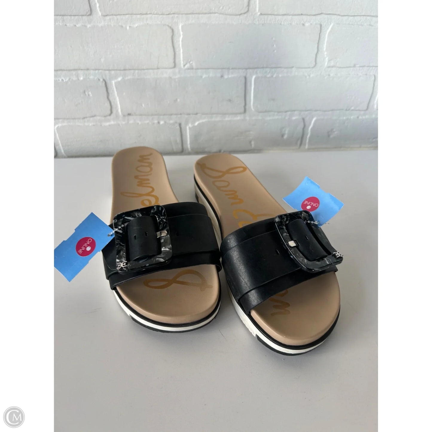 Sandals Flats By Sam Edelman In Black & Tan, Size: 8.5