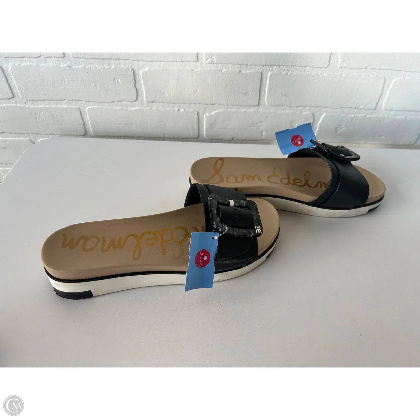 Sandals Flats By Sam Edelman In Black & Tan, Size: 8.5