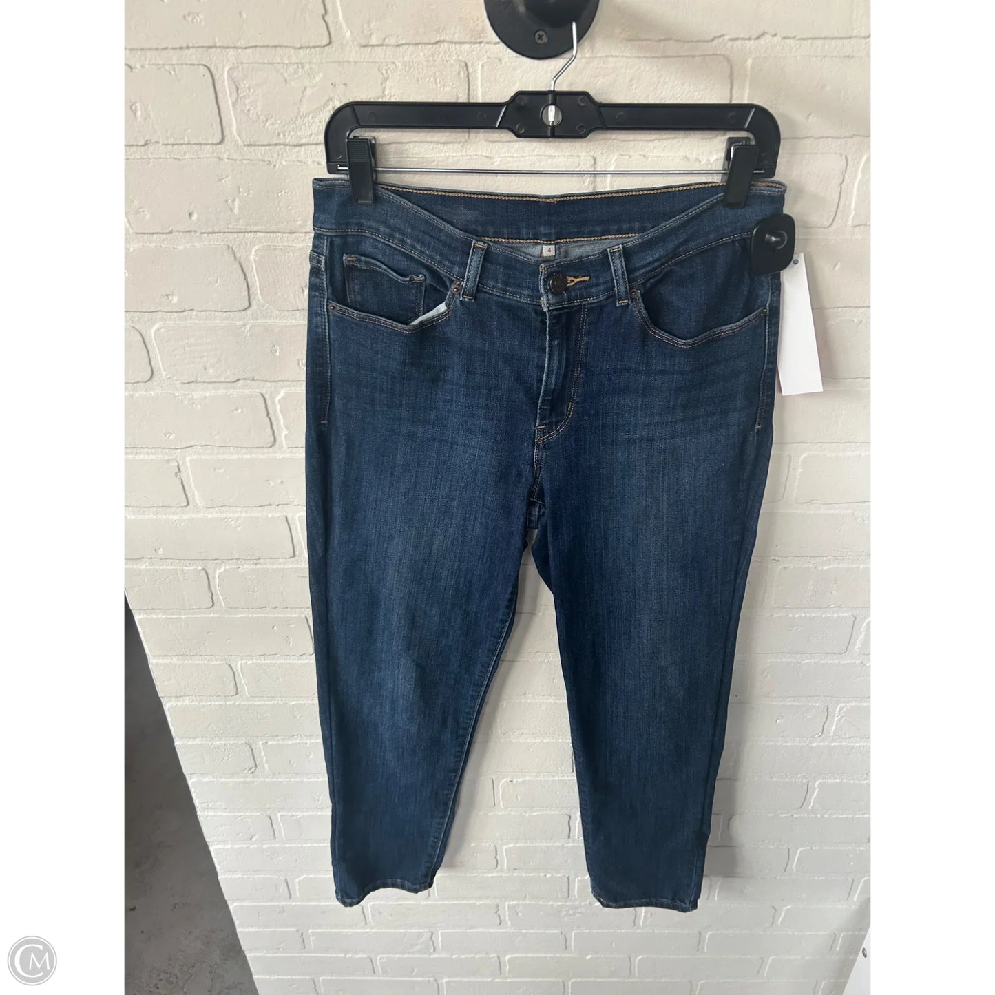 Jeans Straight By Levis In Blue Denim, Size: 4