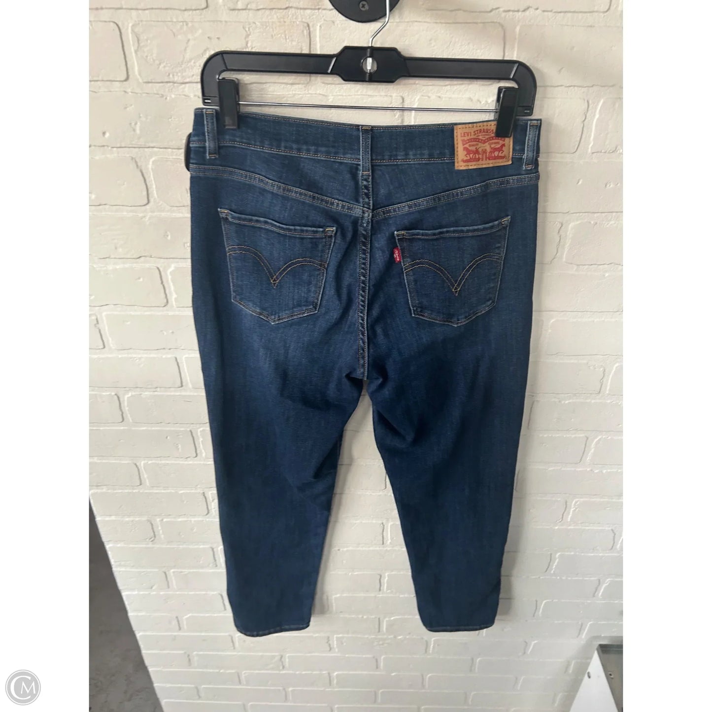 Jeans Straight By Levis In Blue Denim, Size: 4
