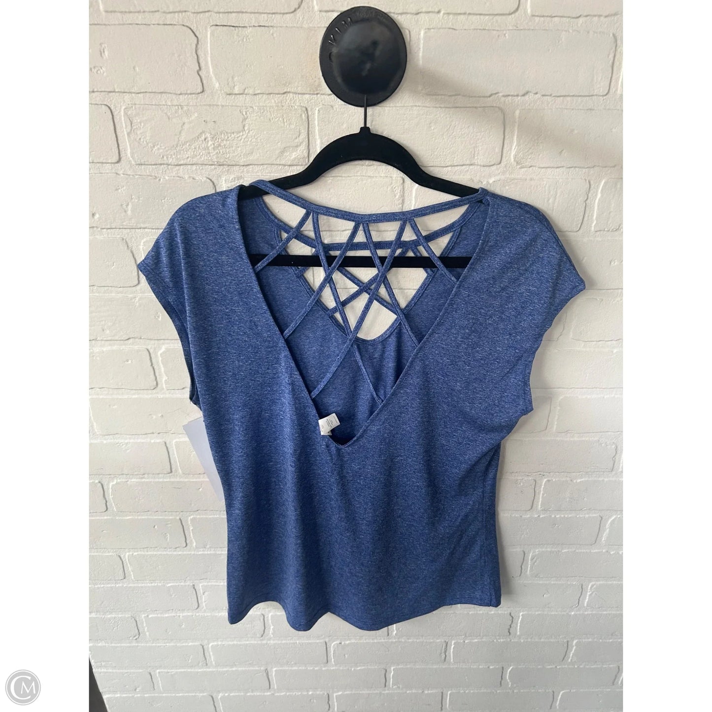 Athletic Top Short Sleeve By Marika In Blue, Size: M