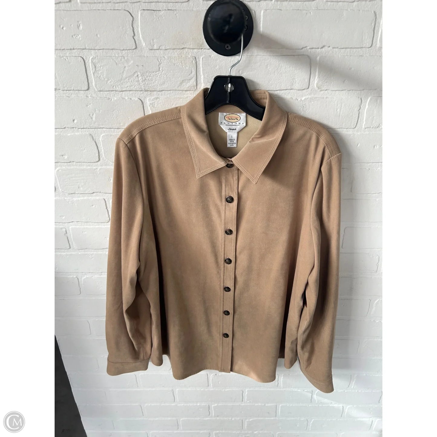 Top Long Sleeve By Talbots In Brown, Size: L