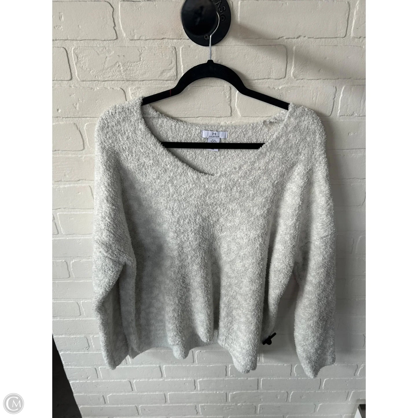 Sweater By H For Halston In Grey & White, Size: Xl