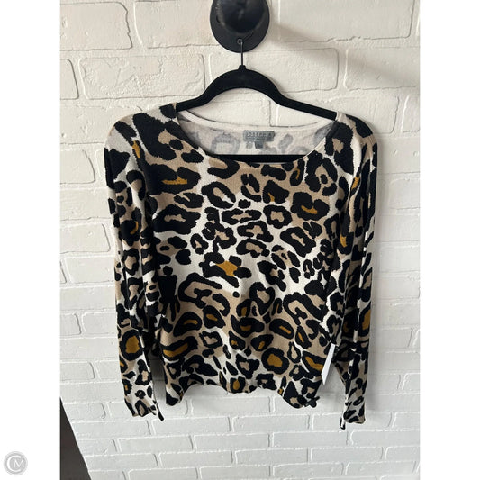 Sweater By Joseph A. In Animal Print, Size: L