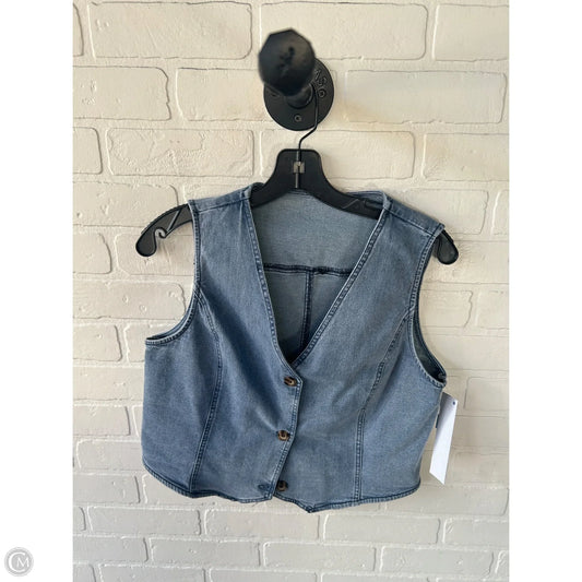 Vest Other By Clothes Mentor In Blue Denim, Size: M