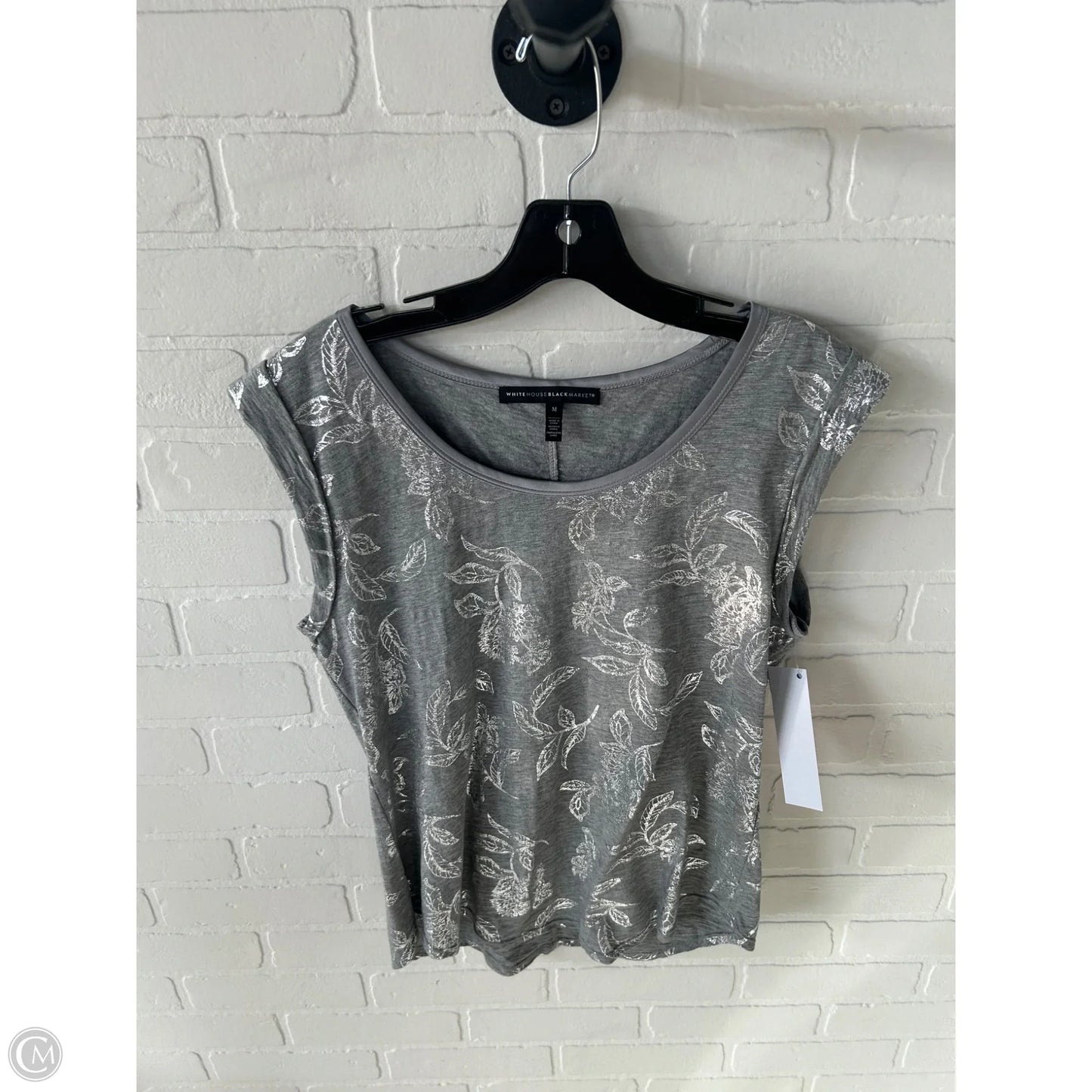 Top Sleeveless By White House Black Market In Grey & Silver, Size: M
