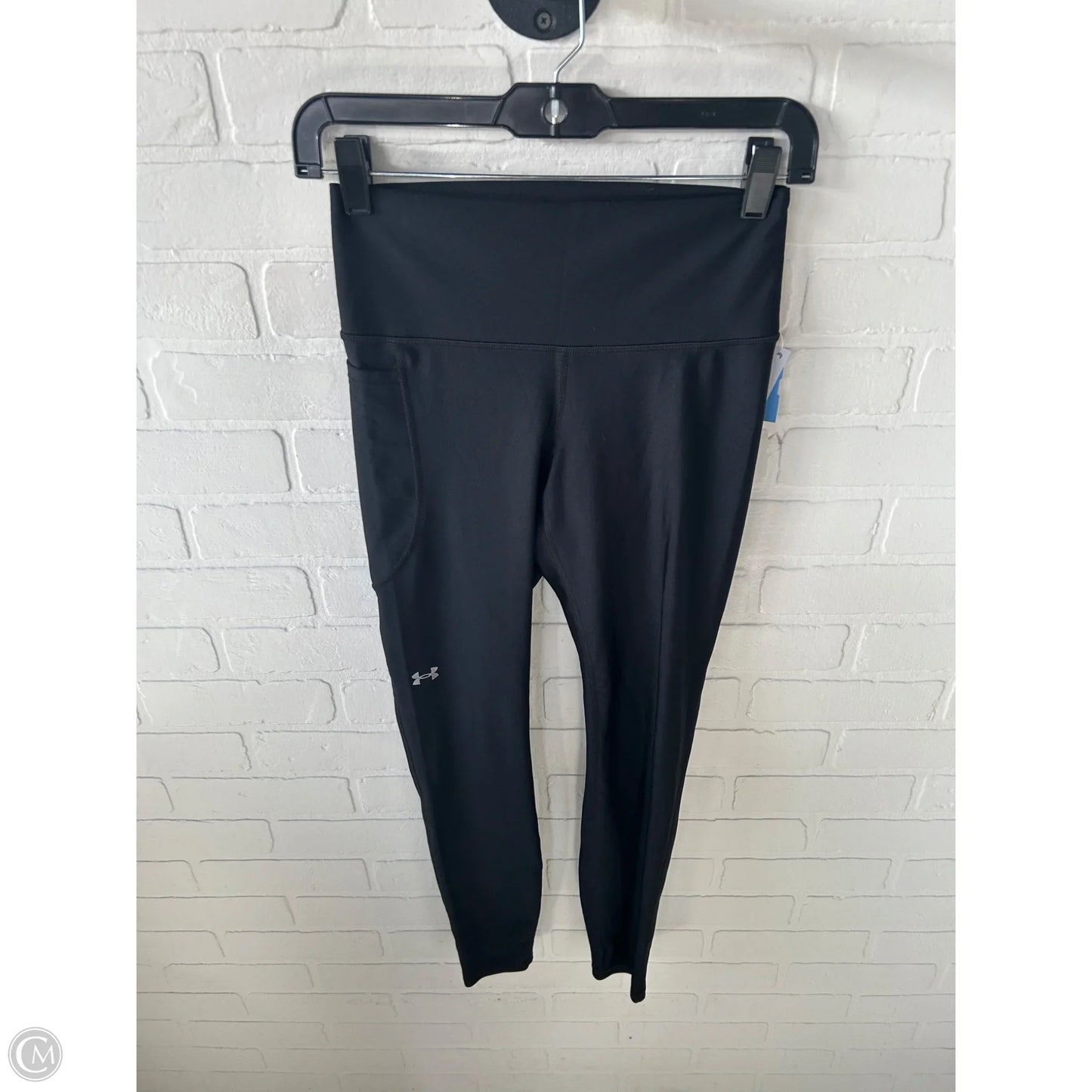 Athletic Leggings By Under Armour In Black & Blue, Size: 4