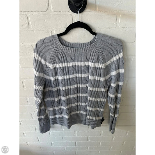 Sweater By Talbots In Grey & White, Size: L
