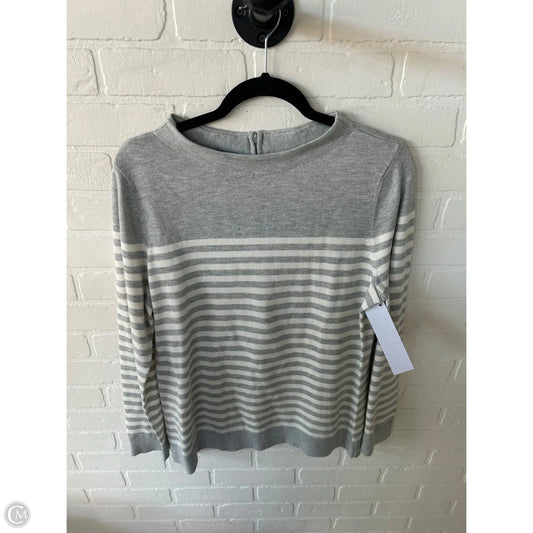 Sweater By Talbots In Grey & White, Size: L