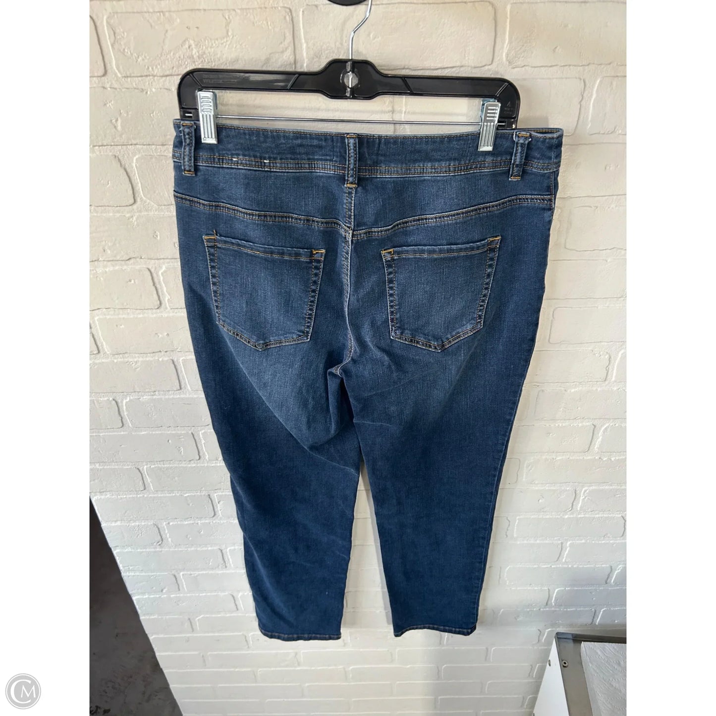 Jeans Straight By Chicos In Blue Denim, Size: 6