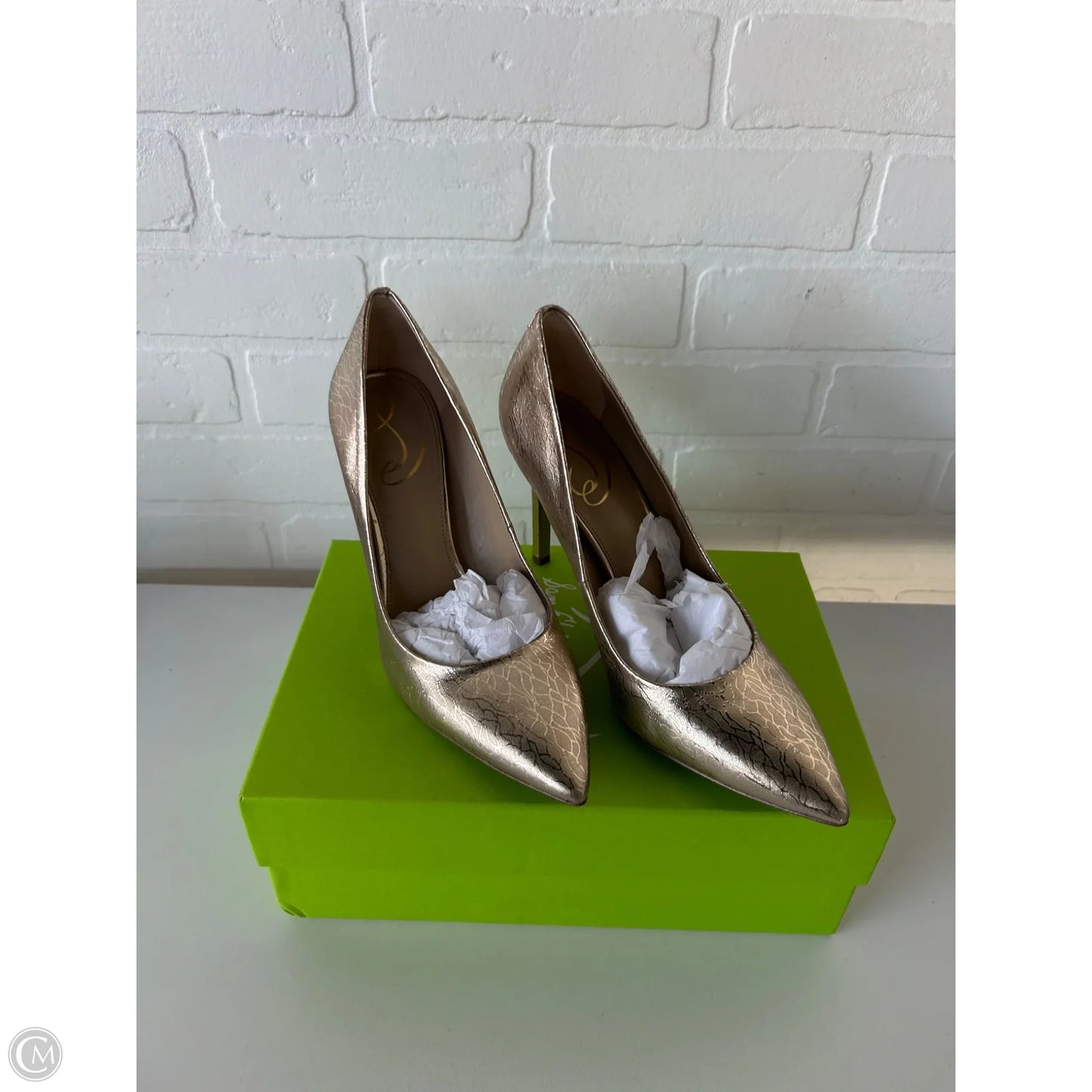 Shoes Heels Stiletto By Sam Edelman In Gold, Size: 8