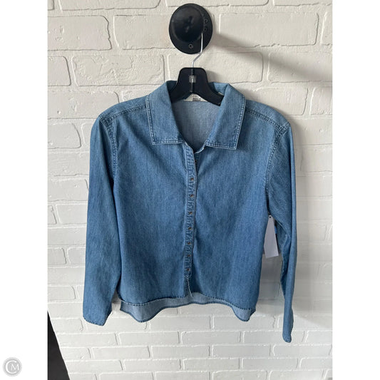 Top Long Sleeve By J. Jill In Blue Denim, Size: Xs