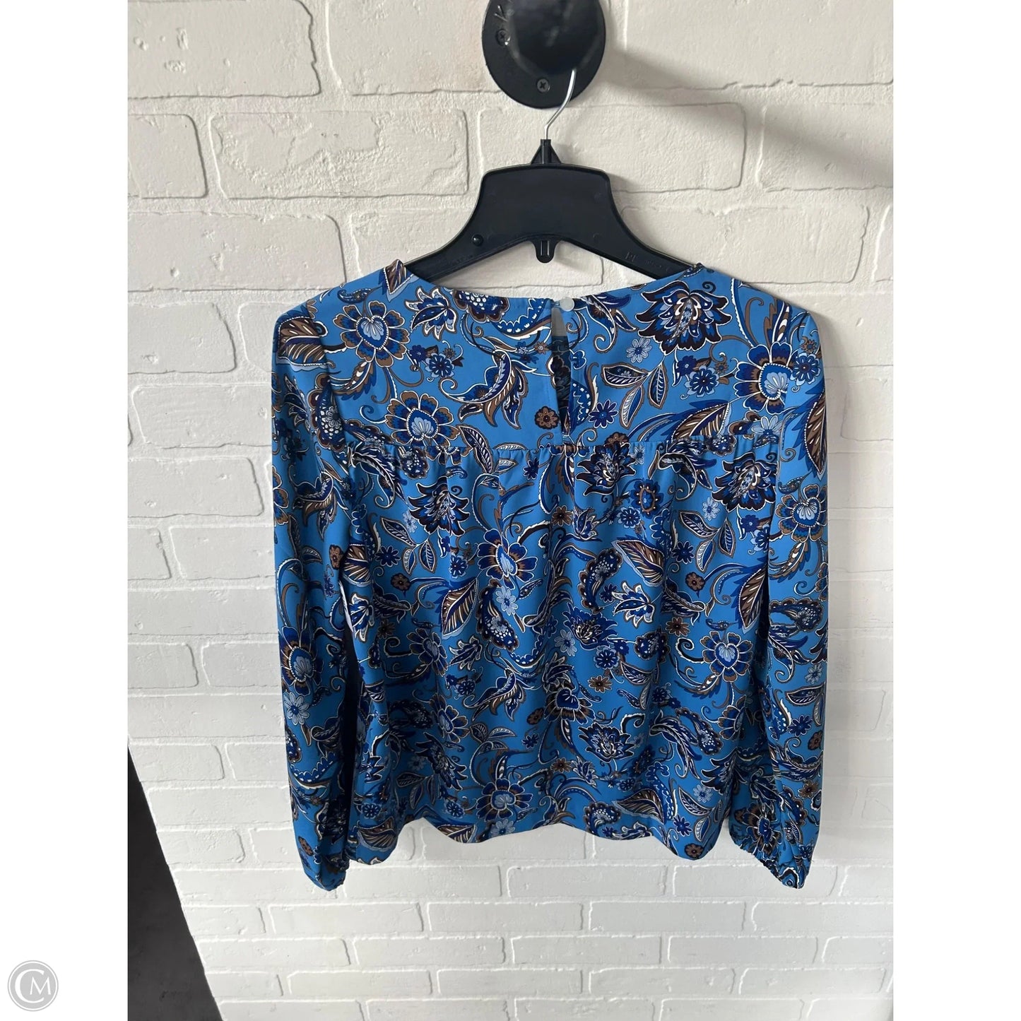 Top Long Sleeve By J. Jill In Blue & Brown, Size: Xs