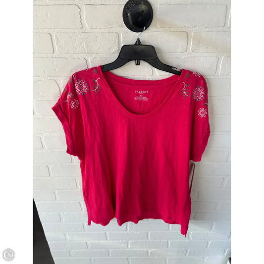 Top Sleeveless By Talbots In Pink & White, Size: Xlp