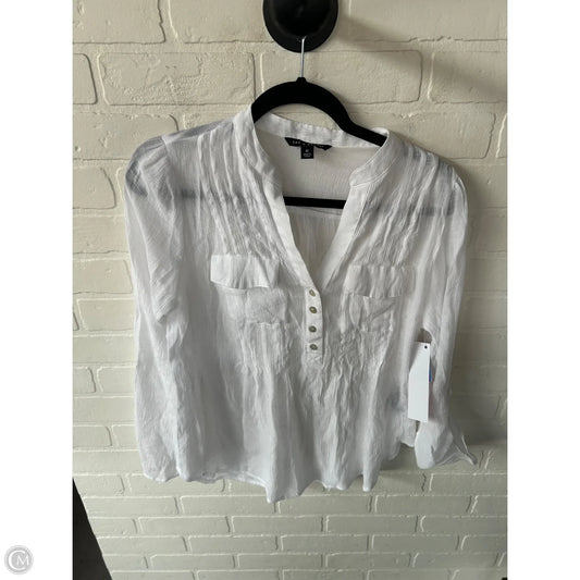 Top Long Sleeve By Zac And Rachel In White, Size: M