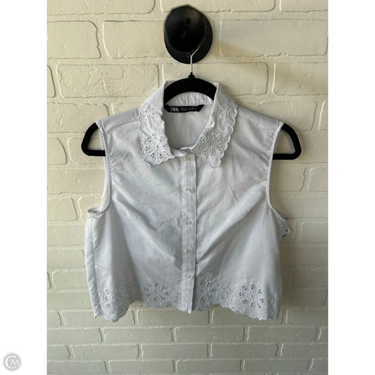 Top Sleeveless By Zara In White, Size: L
