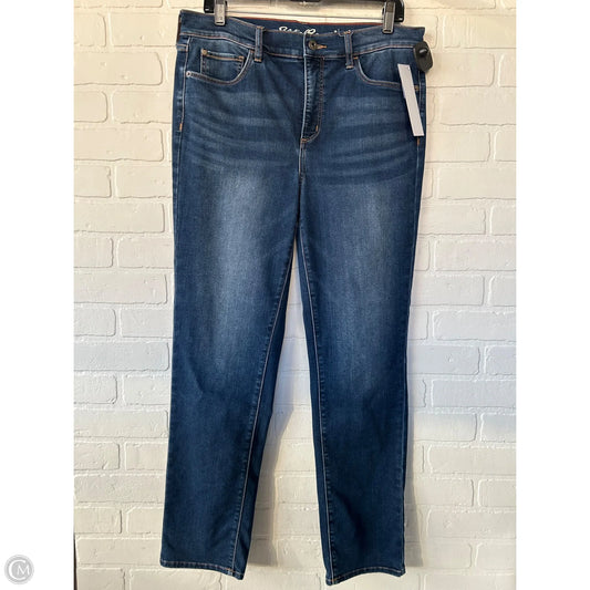 Jeans Straight By Eddie Bauer In Blue Denim, Size: 12