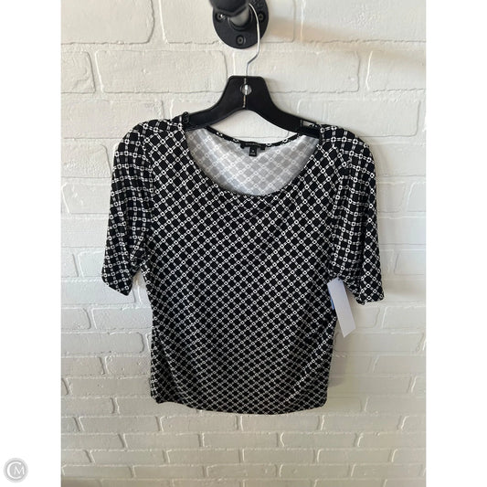 Top Short Sleeve By Talbots In Black & White, Size: M