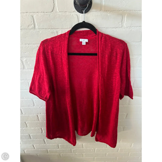 Sweater Short Sleeve By J. Jill In Red, Size: M