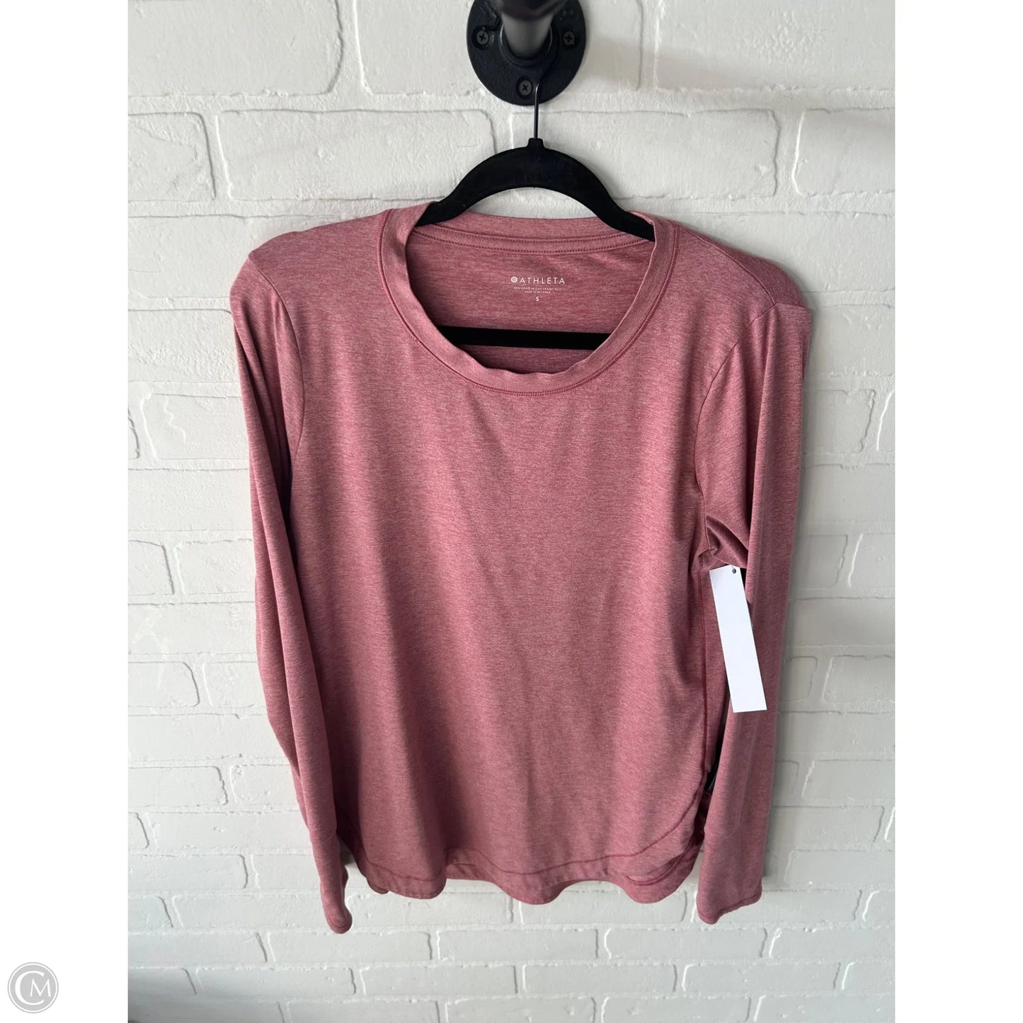 Athletic Top Long Sleeve Crewneck By Athleta In Pink, Size: S