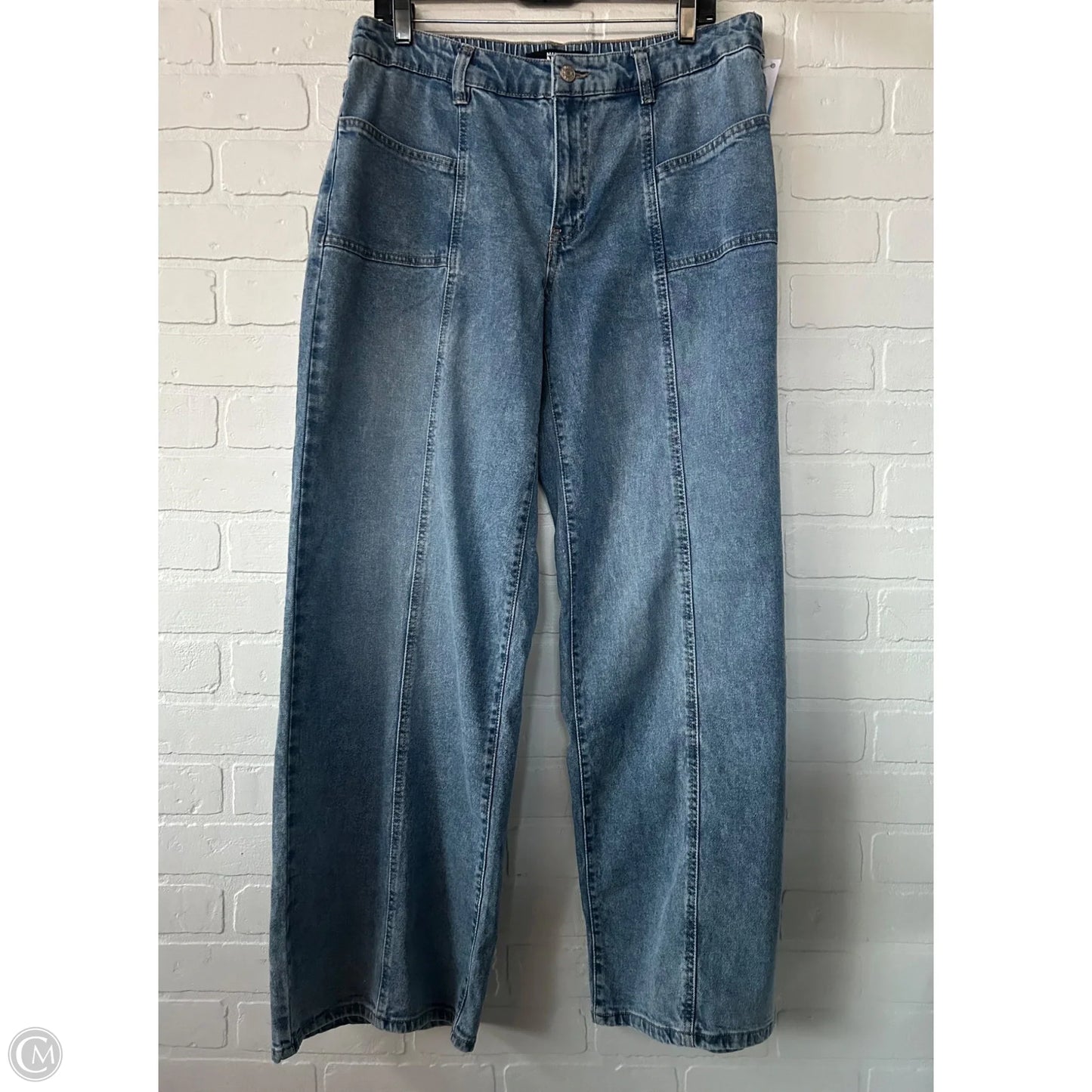 Jeans Wide Leg By Madden Nyc In Blue Denim, Size: 12