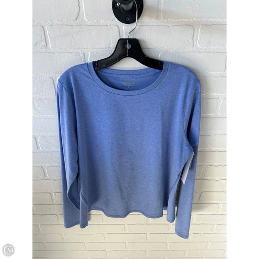 Athletic Top Long Sleeve Crewneck By Tek Gear In Blue, Size: L