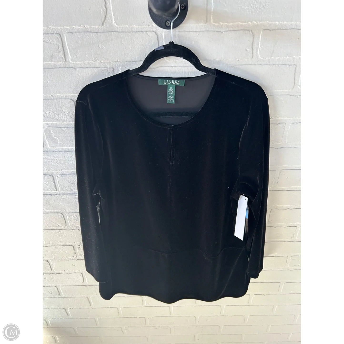 Tunic Long Sleeve By Lauren By Ralph Lauren In Black, Size: Xl