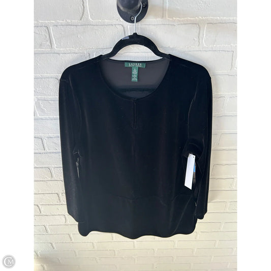 Tunic Long Sleeve By Lauren By Ralph Lauren In Black, Size: Xl