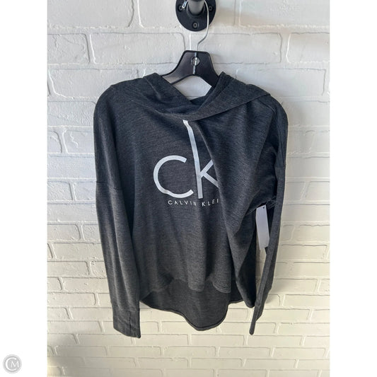 Top Long Sleeve By Calvin Klein In Grey, Size: L