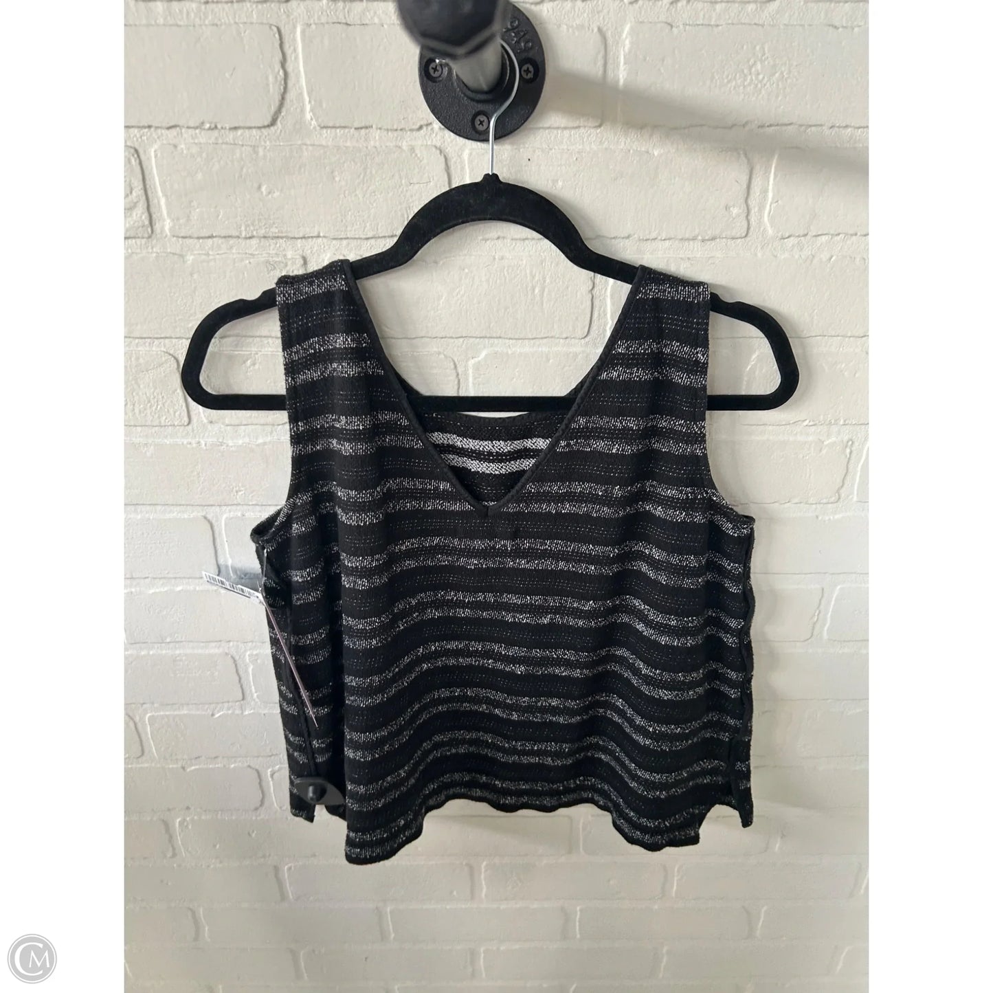 Vest Sweater By Madewell In Black & Grey, Size: M