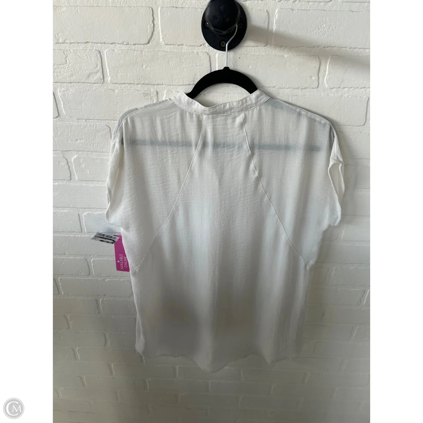 Blouse Sleeveless By Cabi In White, Size: S