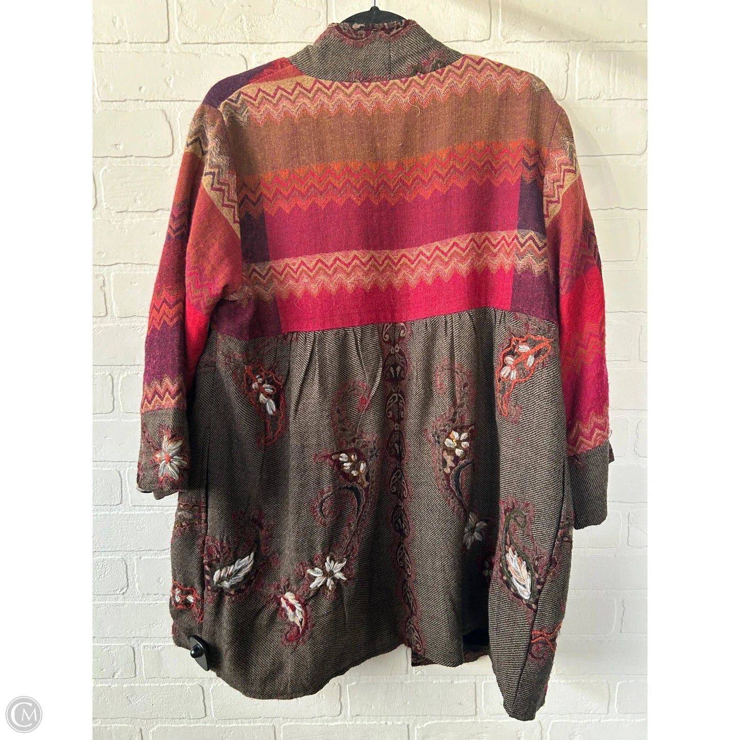 Blazer By Soft Surroundings In Brown & Red, Size: L