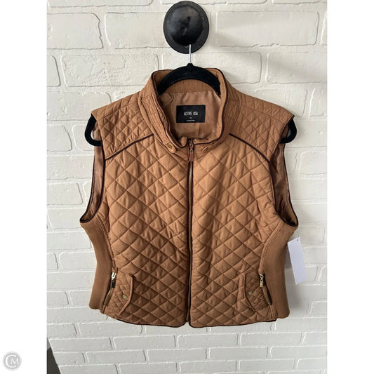 Vest Puffer & Quilted By Active Usa In Brown, Size: Xxl