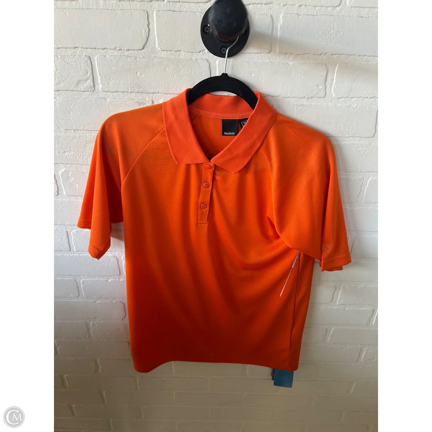 Top Short Sleeve By Reebok In Orange, Size: M