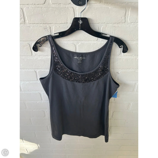 Top Sleeveless By Eddie Bauer In Grey, Size: L