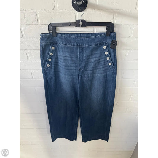 Jeans Cropped By Chicos In Blue Denim, Size: 10