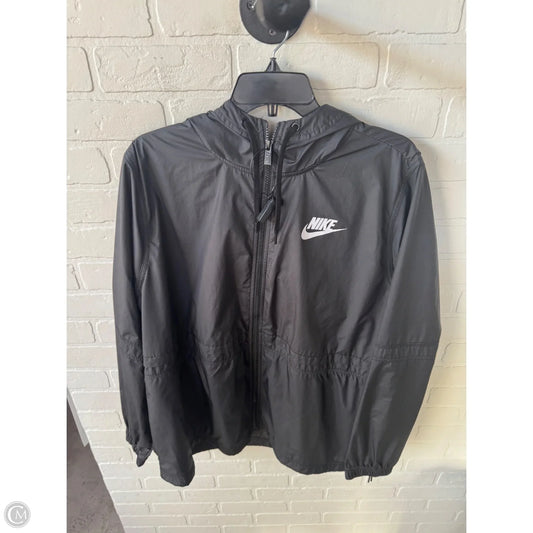 Jacket Windbreaker By Nike In Black, Size: 2x