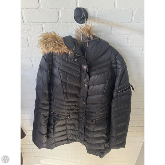 Coat Puffer & Quilted By Marc New York In Black, Size: 2x