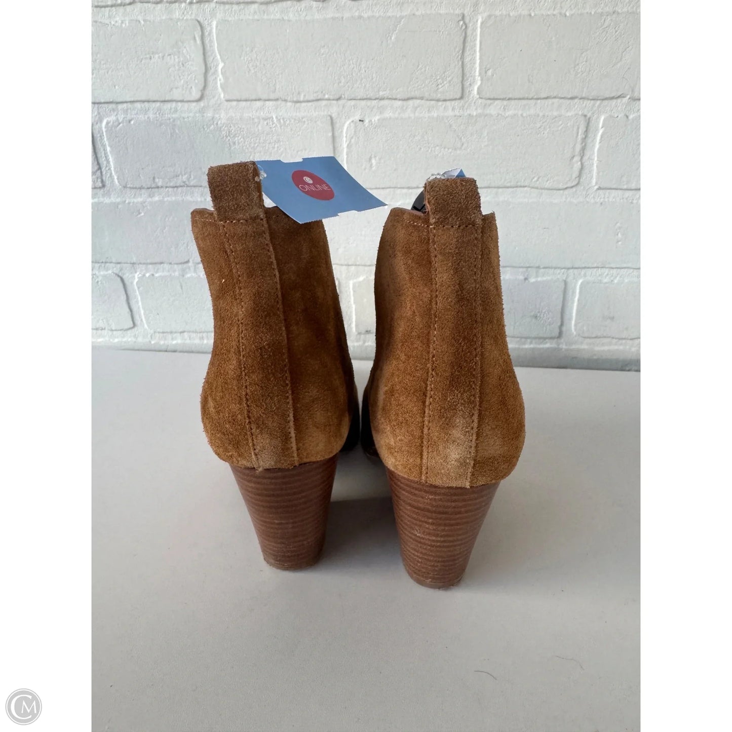 Boots Ankle Heels By Marc Fisher In Brown, Size: 8