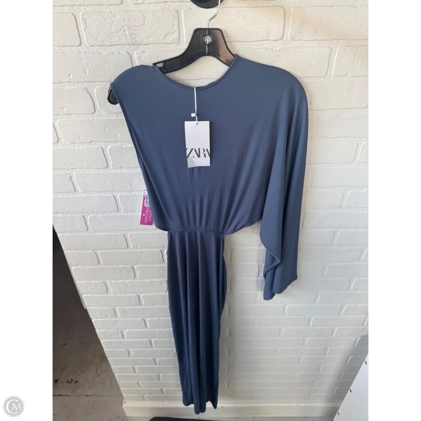 Dress Party Long By Zara In Blue, Size: L